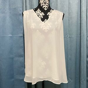 Ann Taylor, flowy sleeveless tank, blouse size large
